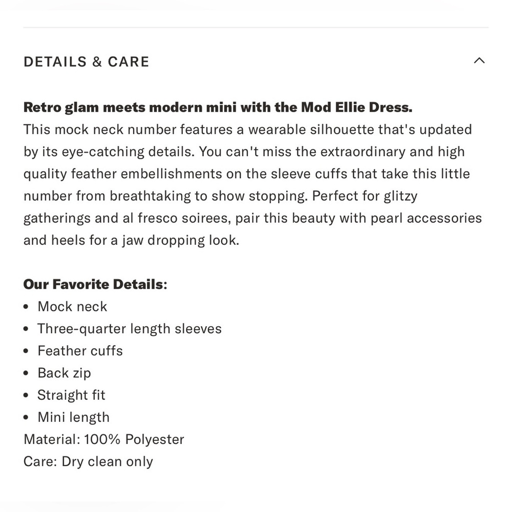 NWT Tuckernuck Black Feather Mod Ellie Dress , Large - Picture 2 of 13